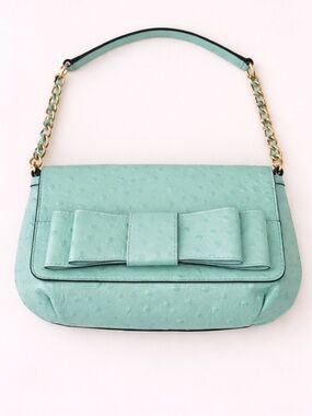 Kate Spade Leather Shoulder Bag in Robin’s Egg Color and Good Chain Accdents